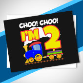 Kinder Choo Choo Train 2de verjaardag Choo Choo Ik Briefkaart