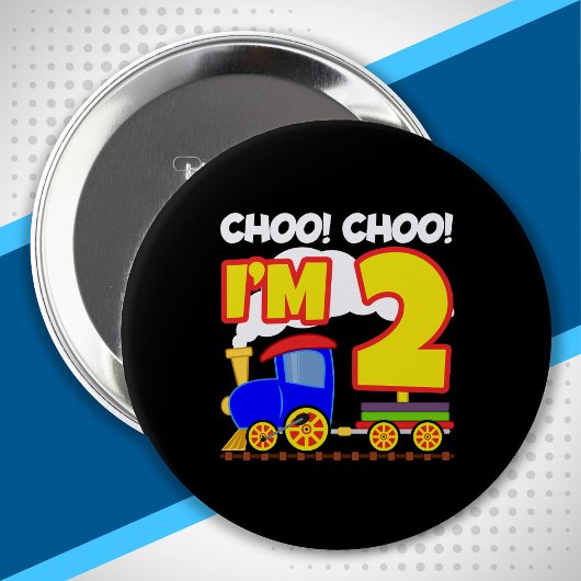 Kinder Choo Choo Train 2de verjaardag Choo Choo Ik Ronde Button 4,0 Cm