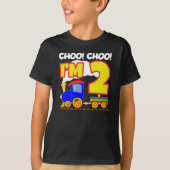 Kinder Choo Choo Train 2de verjaardag Choo Choo Ik T-shirt (Voorkant)