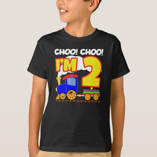 Kinder Choo Choo Train 2de verjaardag Choo Choo Ik T-shirt (Voorkant)