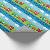 Kinder Choo Choo Train Caboose Cadeaupapier (Hoek)