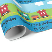 Kinder Choo Choo Train Caboose Cadeaupapier (Rol Hoek)