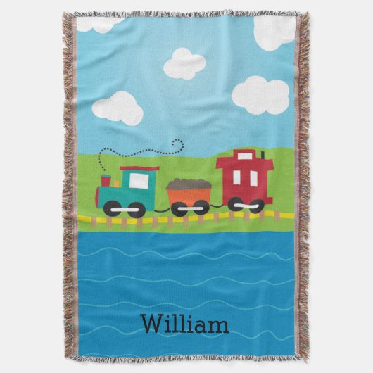 Kinder Choo Choo Train Caboose Deken (Voorkant Verticaal)