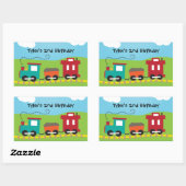 Kinder Choo Choo Trein Caboose Rechthoekige Sticker (Vel)