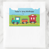 Kinder Choo Choo Trein Caboose Rechthoekige Sticker (Tas)