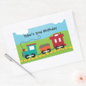 Kinder Choo Choo Trein Caboose Rechthoekige Sticker (Envelop)