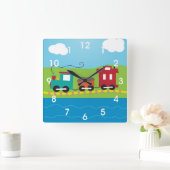 Kinder Choo Choo trein Vierkante Klok (Huis)