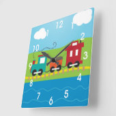 Kinder Choo Choo trein Vierkante Klok (Hoek)