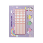 Kinder Chore Board Eenhoorn om te doen lijst Notit Notitieblok (Linkerzijde)