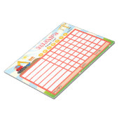 Kinder Chore Chart, gepersonaliseerde bouwkaart Notitieblok (Schuin)