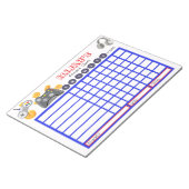 Kinder Chore Chart, gepersonaliseerde Game Chart Notitieblok (Schuin)