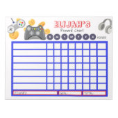 Kinder Chore Chart, gepersonaliseerde Game Chart Notitieblok (Voorkant)