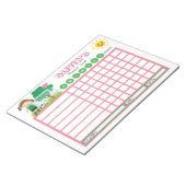 Kinder Chore Chart, gepersonaliseerde voetbalkaart Notitieblok (Schuin)