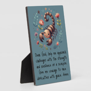 Kinder Christelijke Gebed Woodland Scorpion op Bla Fotoplaat