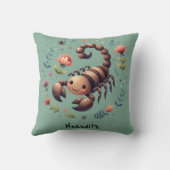 Kinder Christelijke Gebed Woodland Scorpion op gro Kussen (Achterkant)