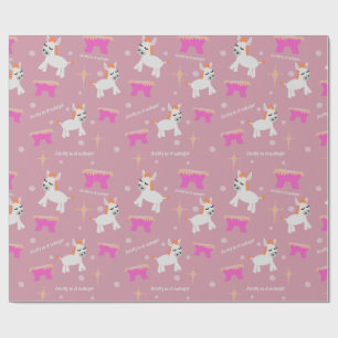 Kinder Christelijke kerstvakantie: roze Cadeaupapier