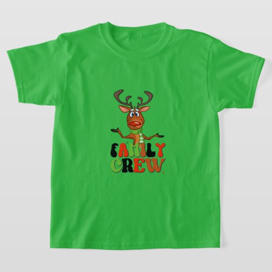Kinder "Christmas Crew 2023" rendier T-shirt (Laagn)