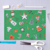 Kinder CHRISTMAS-ONTWERPWEEFSELPAPIER MET DE KANT  Tissuepapier (Craft)