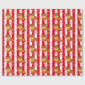 Kinder circus carnival verjaardagsfeest cartoon cadeaupapier (Vlak)