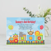 Kinder Circus Train Birthday Party Kaart (Staand voorkant)