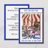 Kinder Circus Uitnodiging - Art Invite (Voorkant / Achterkant)