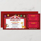 Kinder Circuskaart Verjaardagsuitnodigingen Kaart (Voorkant / Achterkant)