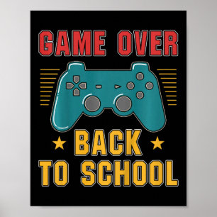 Kinder CK naar school voor jongens gamer leuke vid Poster