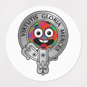 Kinder Clan Donnachaidh | Robertson Crest & Tartan Labels (Design 1)