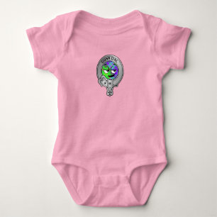 Kinder Clan Gunn Crest & Tartan Baby Bodysuit
