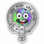 Kinder Clan Gunn Crest & Tartan Sticker (Voorkant)