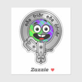 Kinder Clan Gunn Crest & Tartan Sticker (Vel)