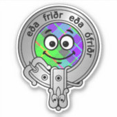 Kinder Clan Gunn Crest & Tartan Sticker (Voorkant)