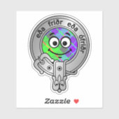 Kinder Clan Gunn Crest & Tartan Sticker (Vel)