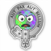 Kinder Clan Gunn Crest & Tartan Sticker (Voorkant)