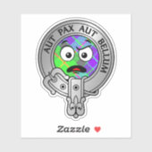 Kinder Clan Gunn Crest & Tartan Sticker (Vel)