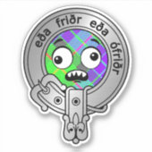 Kinder Clan Gunn Crest & Tartan Sticker (Voorkant)