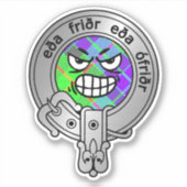 Kinder Clan Gunn Crest & Tartan Sticker (Voorkant)
