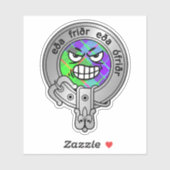 Kinder Clan Gunn Crest & Tartan Sticker (Vel)