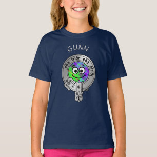 Kinder Clan Gunn Crest & Tartan T-Shirt