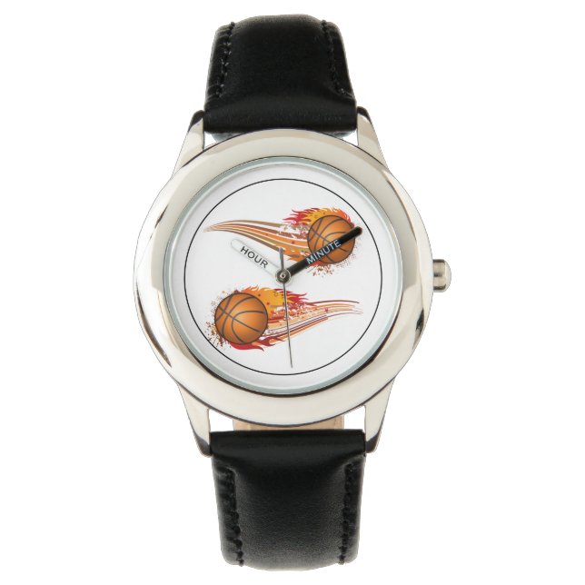 Kinder Classic Horloge-Basketballen Horloge (Voorkant)