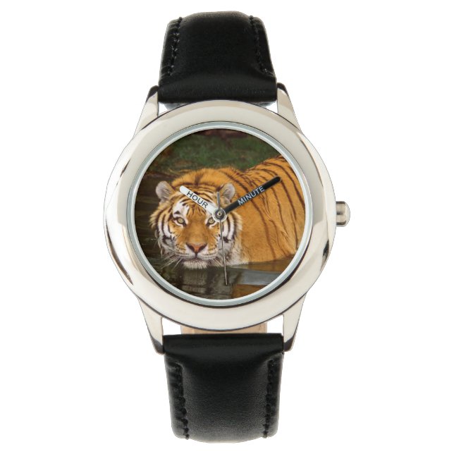 Kinder Classic Horloge/Wildlife Tijger Horloge (Voorkant)