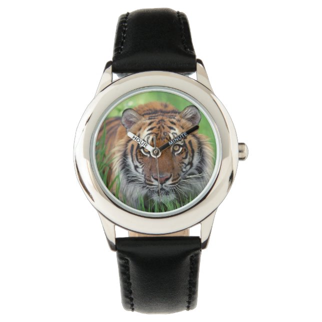 Kinder Classic Horloge/Wildlife Tijger Horloge (Voorkant)