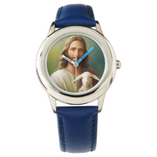 Kinder Classic Leather Watch-Jesus Horloge