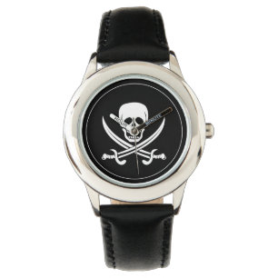 Kinder Classic Watch-Pirate schedel Horloge