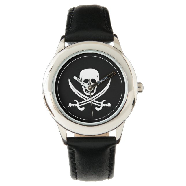 Kinder Classic Watch-Pirate schedel Horloge (Voorkant)