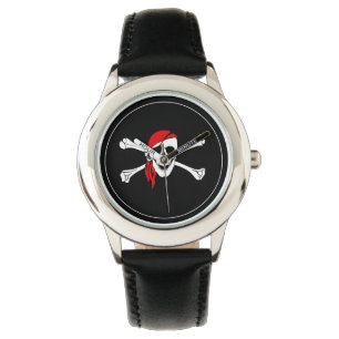 Kinder Classic Watch-Pirate schedel Horloge