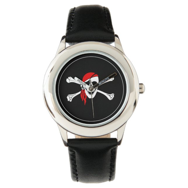 Kinder Classic Watch-Pirate schedel Horloge (Voorkant)