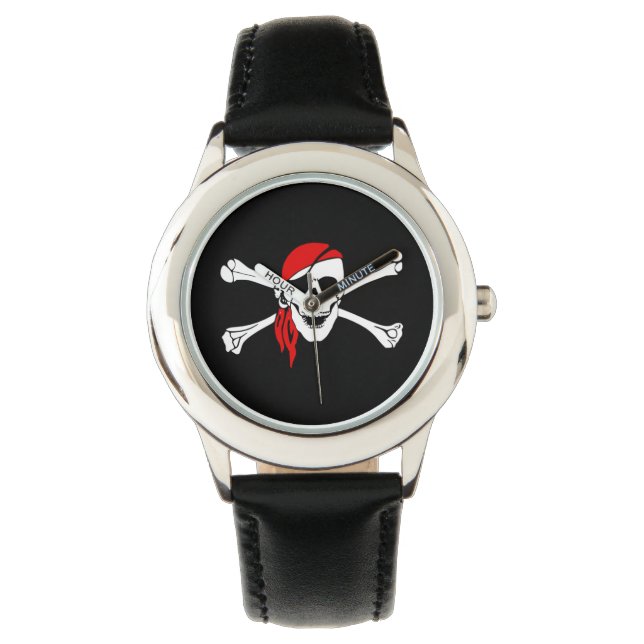 Kinder Classic Watch/Pirate Skull Horloge (Voorkant)