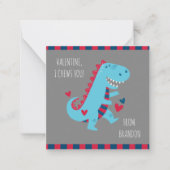 Kinder Classroom Dinosaur Valentijnse kaart Notitiekaartje (Voorkant)