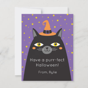 Kinder Classroom Halloween Cat Kaart